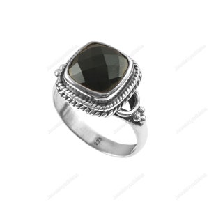 Black Onyx Ring- Natural Gemstone-Handmade Ring-December Birthstone Ring -925 Sterling Silver Ring-Onyx Ring-Women&#39;s Ring-Black Ring-Gift