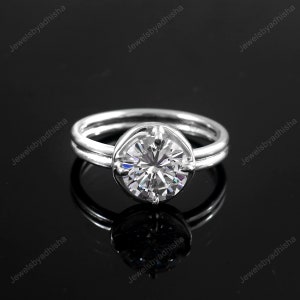 Diamond Ring-Handmade Ring-925 Sterling Silver Rings-Women&#39;s Men&#39;s Ring-Solitaire Ring- Engagement Ring-diamond-Statement Ring-Gift For Her