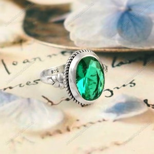 Green Fluorite Ring, green teal quartz, solitaire stacking genuine green fluorite, unique fluorite, fluorite ring, blue green ring  jewelry