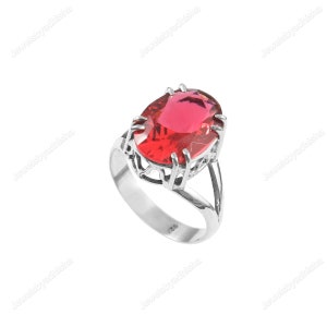 Rosa Turmalin Ring, 925 Sterling Silber Ring, Edelstein Ring, Solitär Ring, Handgemachter Ring, Verlobungsring, Rosa Stein Ring, Geschenk, Ringe