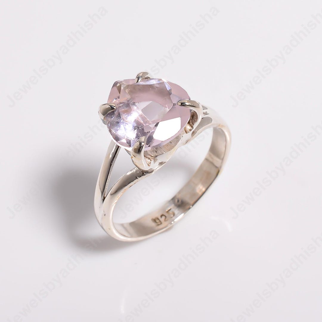 Rose Quartz Gemstone 10pcs Wholesale Lot 925 Sterling Silver Plated Rings Rose Quartz Gemstone 10pcs Wholesale Lot 925 Sterling Silver Plated Rings