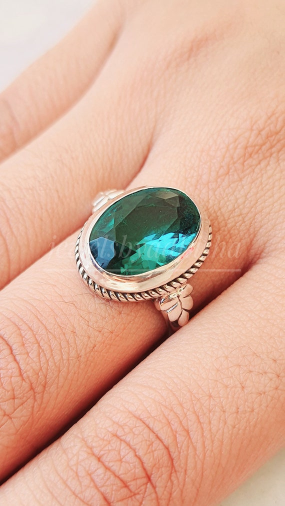 Teal fluorite hotsell ring