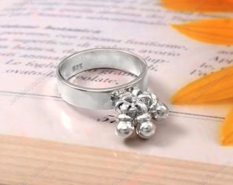 Ghungroo Ring,92.5 Sterling Silver Ring, Indian Jewelery, handmade jewllery, gifts for her, boho ring, Ghungroo Jewelry, Statement Ring,Gift
