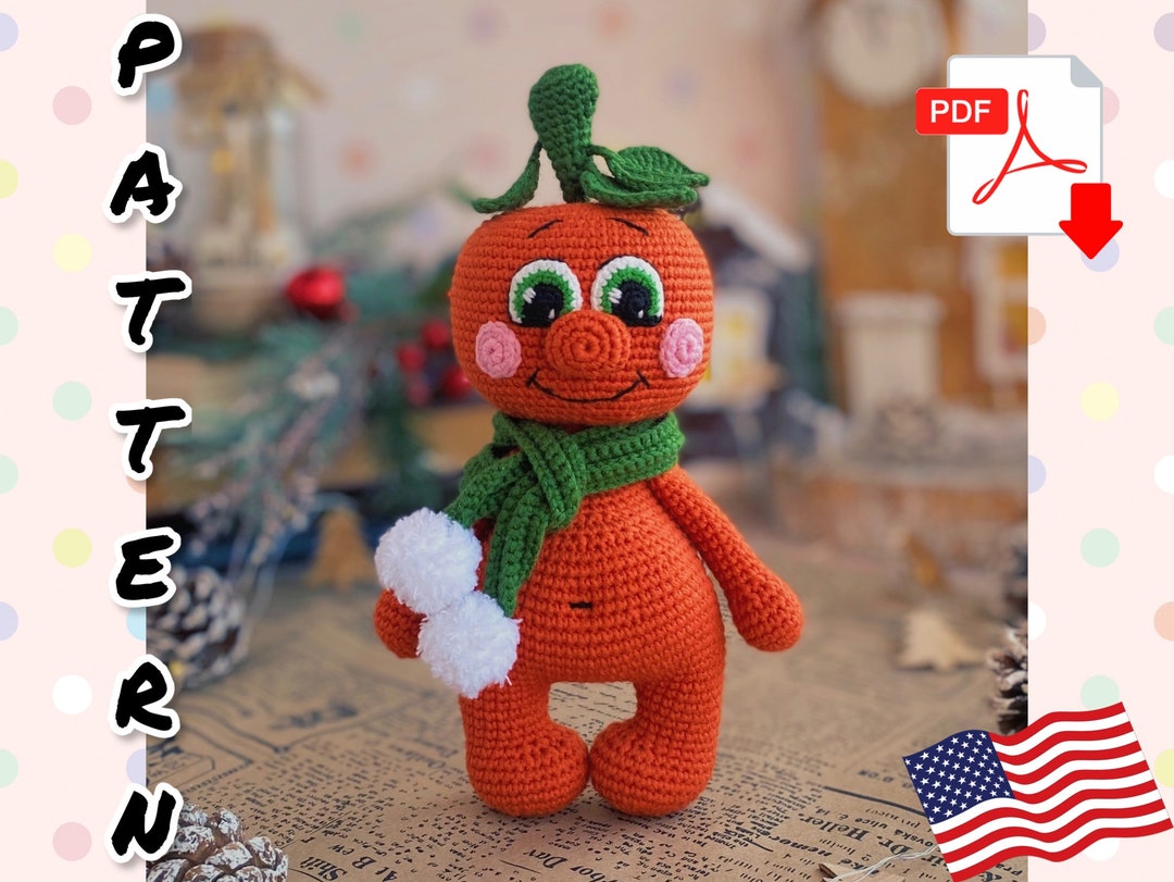 PATTERN Doll Funny Mandarin Crochet Toy. Amigurumi Mandarin. TUTORIAL