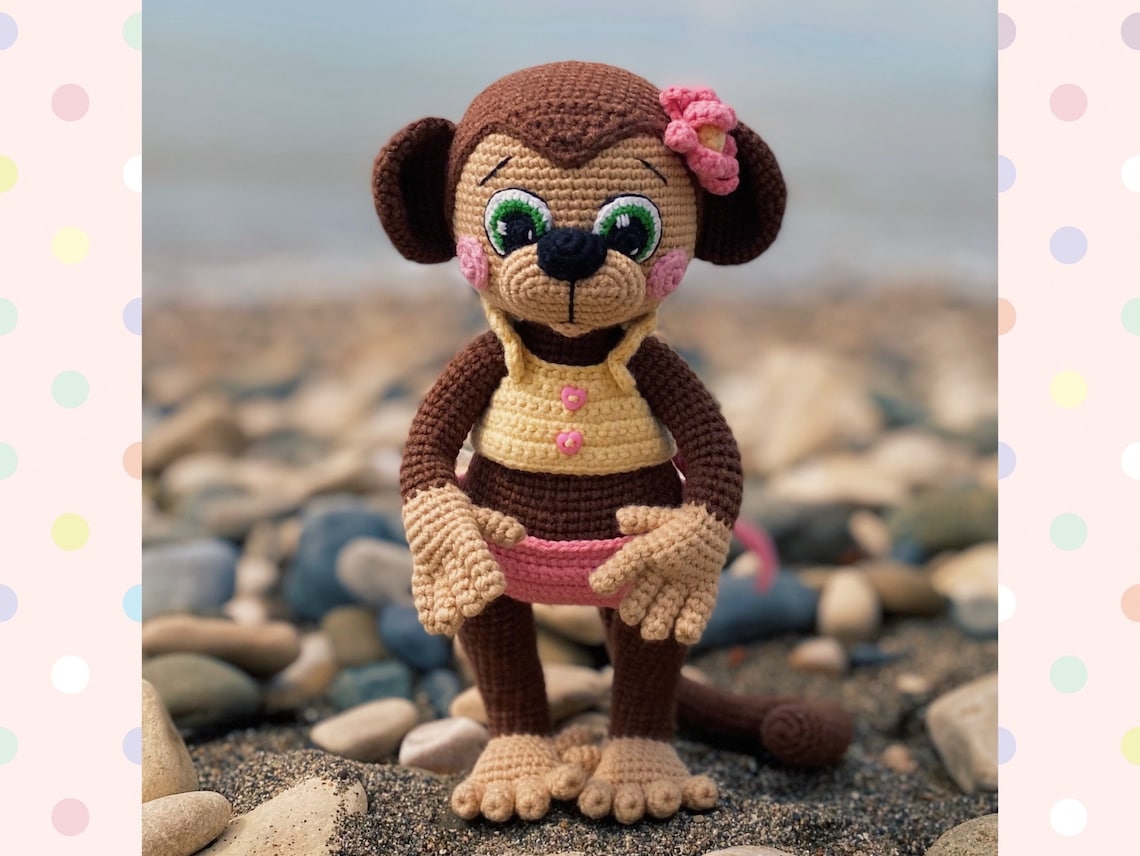 Crochet Pattern Doll Monkey. Tutorial Monkey in English in - Etsy