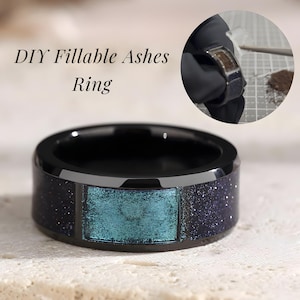 DIY Pet Ashes Memorial Ring: Engraved Stainless Steel Cremation Ring