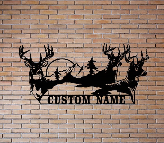 Custom Moose Family Metal Wall Decor, Metal Deer Family Art, Nature Wall Art,  Wildlife Lover Gift, Wall Hangings, Metal Sign. 