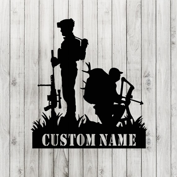 Personalized Veteran Salute Soldier Customized Metal Wall Art, Veterans Day Gift For Soldiers.