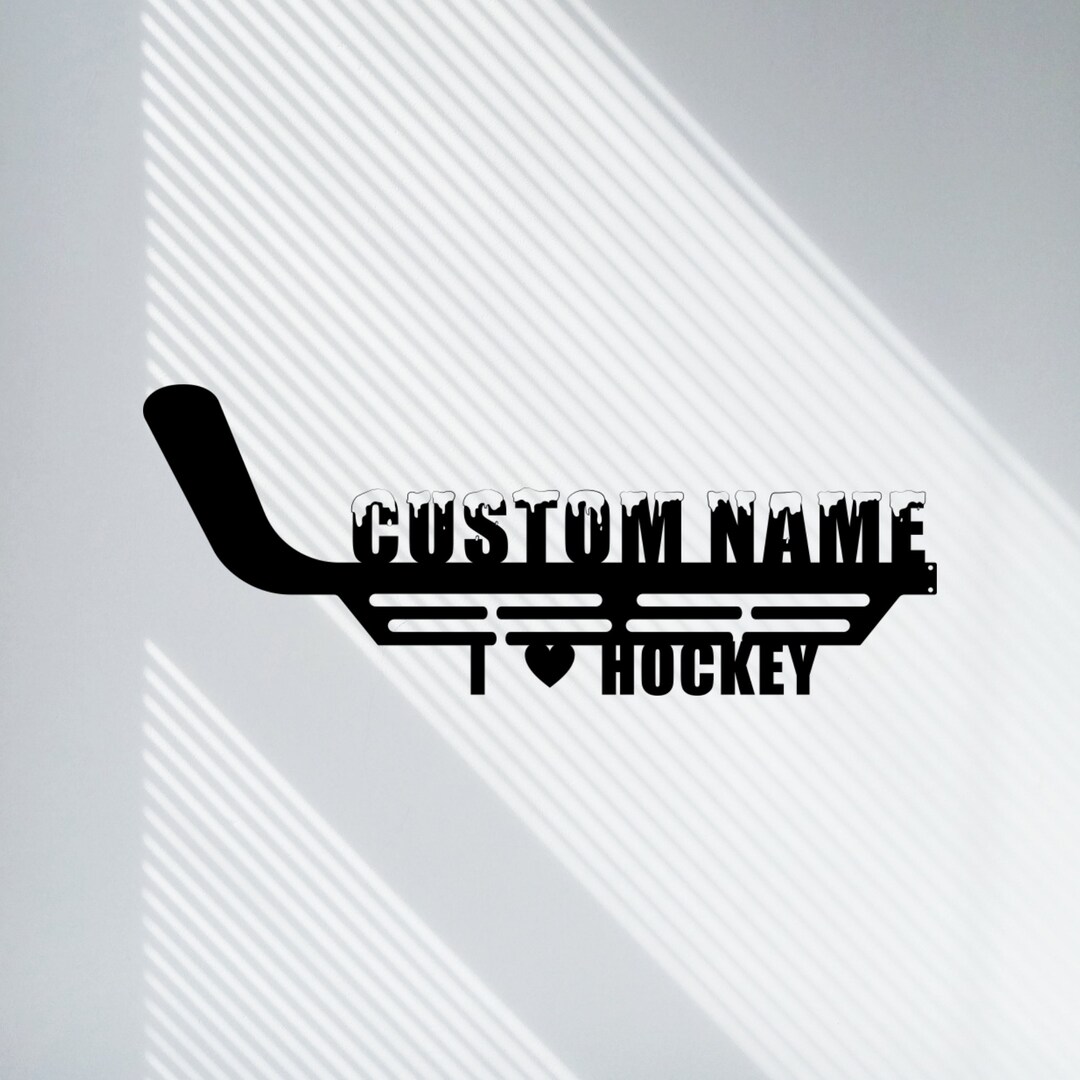 Custom Ice Hockey Metal Wall Art, Hockey Player Name Sign Gift
