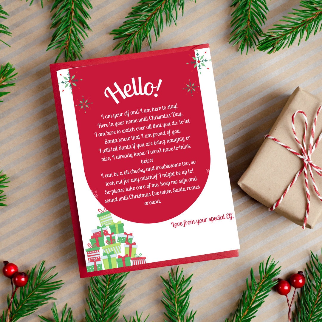 Elfreturn Letter Elf Letter Etsy