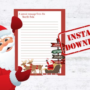 Carta del Polo Norte/ Carta de Papá Noel/ Carta de Navidad