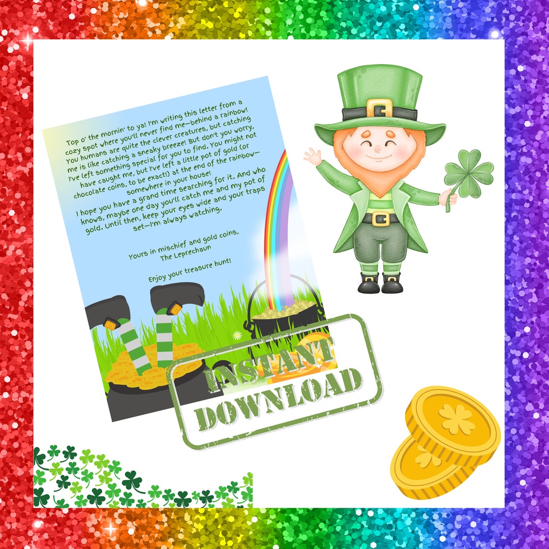 Printable Leprechaun Letter| Kids Leprechaun Letter| St. Patrick's Day ...