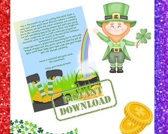 Printable Leprechaun Letter| Kids Leprechaun Letter| St. Patrick's Day Letter