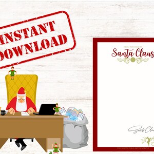 Babbo Natale-Carta intestata/Scrivania di Babbo Natale