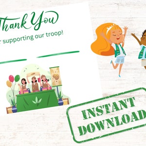 Girl Scout Thank You Cards| Cookie Booth & Sales