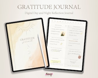 Diario de Gratitud Digital, Diario de Gratitud Diaria, Diario Digital, GoodNotes, Notabilidad, Salud Mental y Autocuidado
