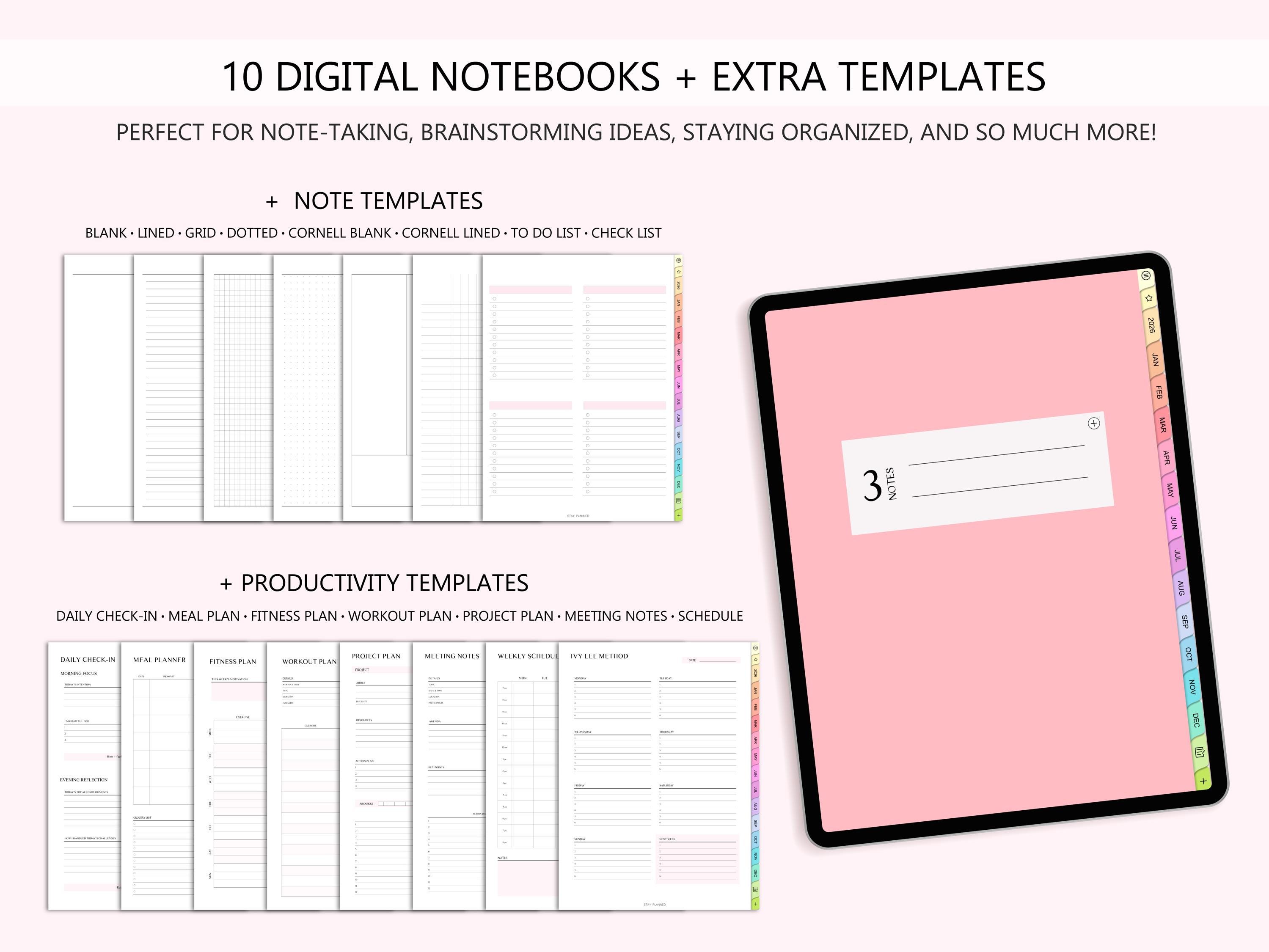 2026 Digital Planner for iPad & Android | Goodnotes Planner With Apple ...
