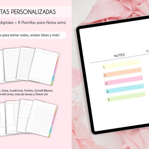 Planificador digital español 2024 con enlaces a Google Calendar para configurar recordatorios, planificador de iPad y tableta, diario de retratos, plantillas minimalistas imagen 8