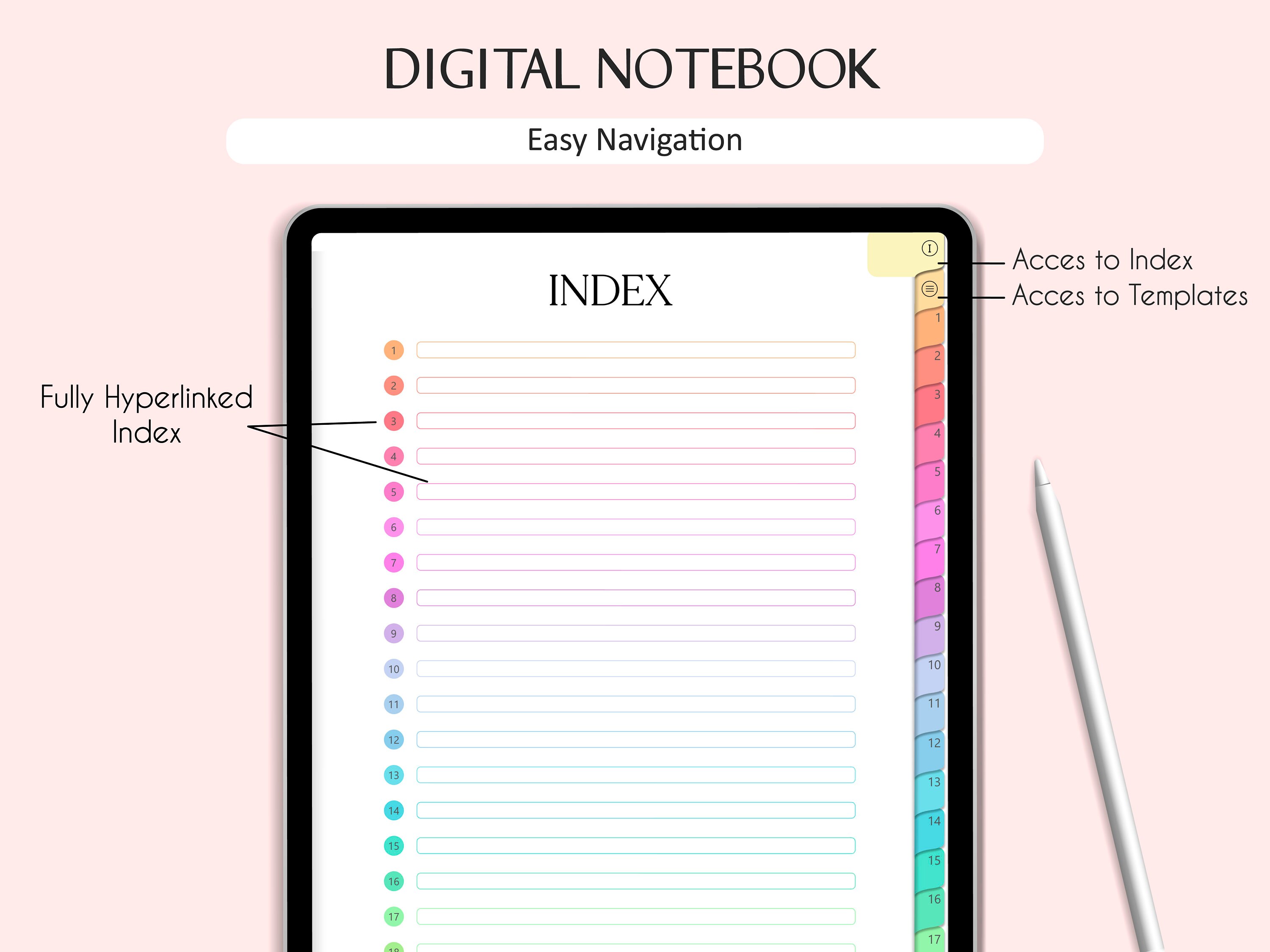 Ultimate Digital Notebook: 20 Tabs, Bonus Stickers (PDF for iPad ...
