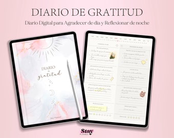 Diario de Gratitud Digital en Español, Diario de Gratitud Diario, Diario Digital, GoodNotes, Notabilidad, Diario de 5 minutos