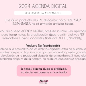 Planificador digital español 2024 con enlaces a Google Calendar para configurar recordatorios, planificador de iPad y tableta, diario de retratos, plantillas minimalistas imagen 10