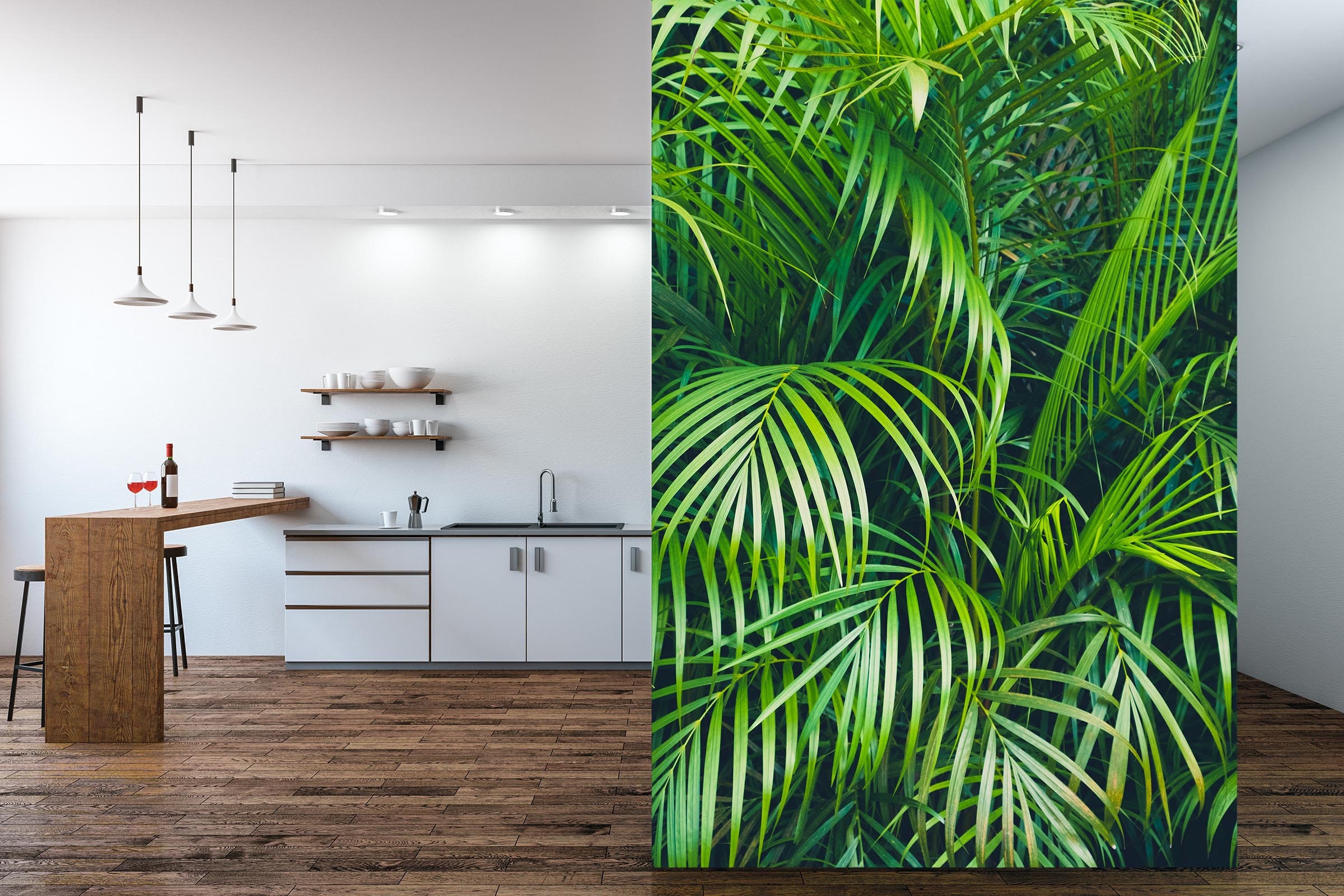 Tropical Wallpaper Palm Tree Leaves Wall Mural Self Adhesive - Etsy