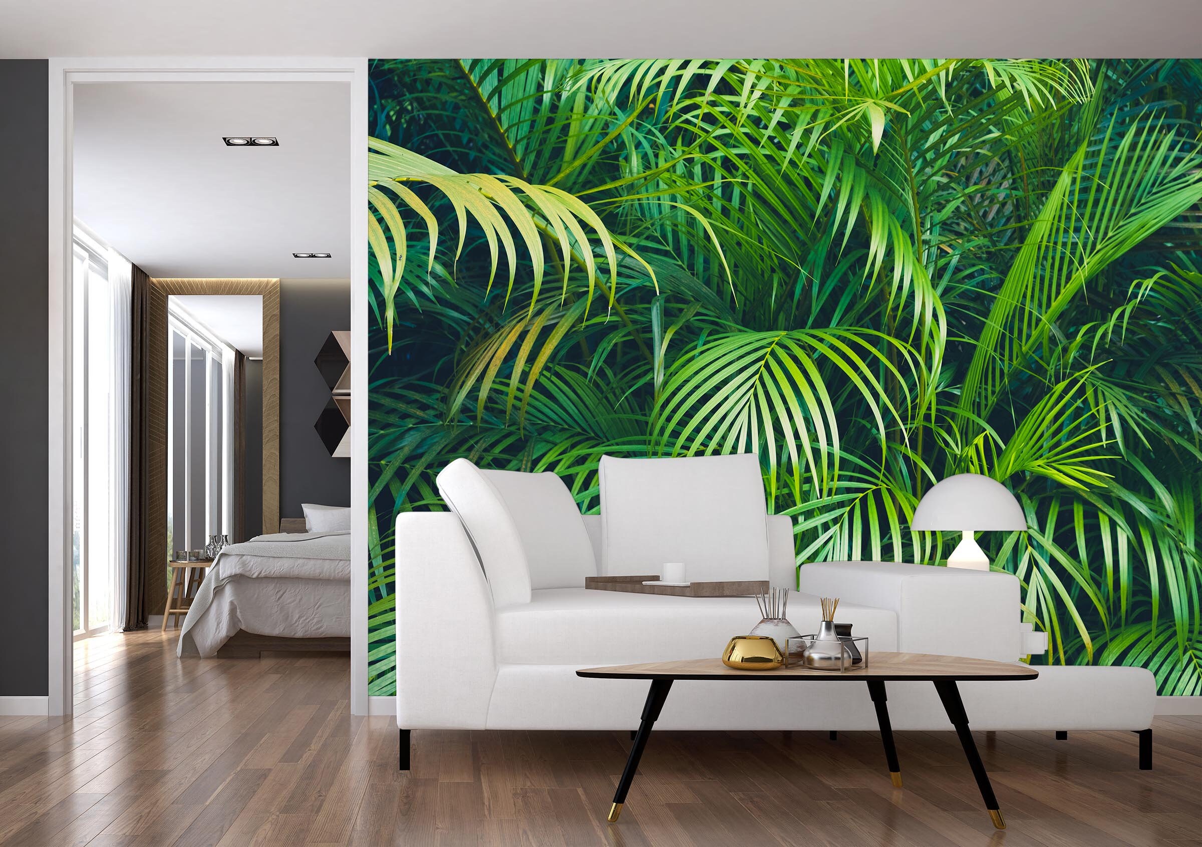 Tropical Wallpaper Palm Tree Leaves Wall Mural Self Adhesive - Etsy