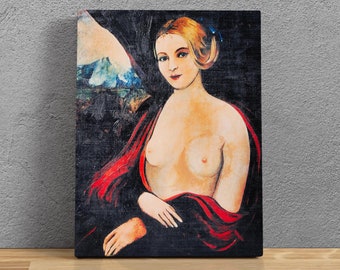 Allo Allo Fallen Madonna with the Big Boobies Van Klomp, Painting on Canvas, From the TV series Allo Allo, Reproduction, Art for Home Decor