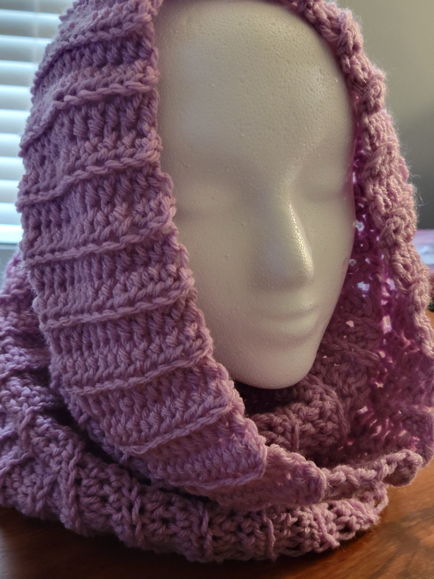 Pink Crochet Scarf Infinity Cowl - Etsy