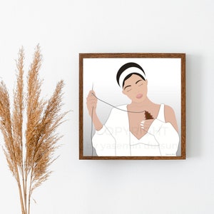 Portrait - Illustration: Woman heals herself