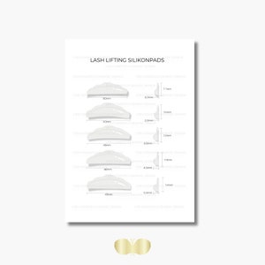 Guia de almofadas de silicone para levantamento de cílios / almofadas de silicone