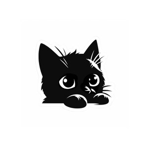 Adorable Cat Kiss-Cut Stickers for Cat Lovers, Cute Cat Decor, Laptop Stickers, Gifts for Pet Owners, Animal Lover Stickers
