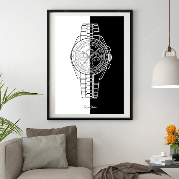 Omega Speedmaster Signature Watch Print/Artwork/Poster [Physical Print]