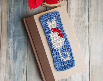 Crochet Cat Bookmark Pattern: Winter Scarf Design (PDF Pattern)