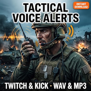 Alerty głosowe operatorów taktycznych dla Twitcha | COD, Tarkov i wojskowe alerty dźwiękowe | WAV MP3