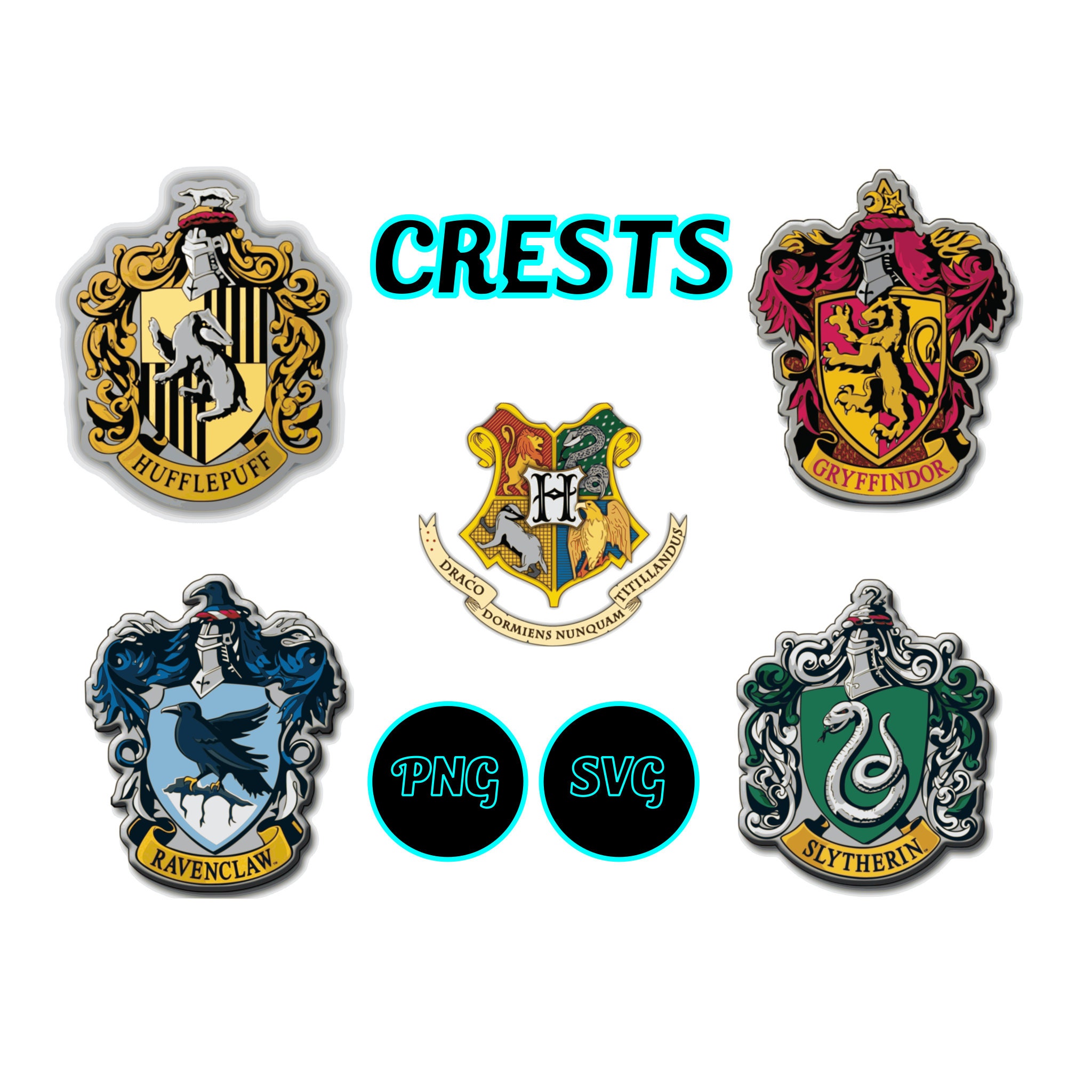 Harry Potter abzeichen logos fakultäten Hogwarts Gryffindor