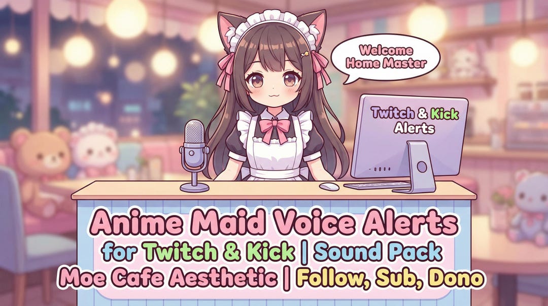 Anime Maid Voice Alerts for Twitch & Kick | "welcome Home Master" Sound ...
