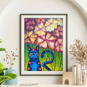 Cat Printable Wall Art, Pet Animal Portrait Painting Artwork, Nursery Print Decor, Downloadable Prints, Cat Lover Gift,