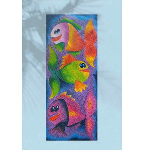Colorful Fish Painting Printable Wall Art: Nursery Decor (Digital Download)