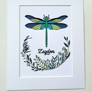 Natuurlibelle naamprint, insecten, bosleven, dieren in het wild