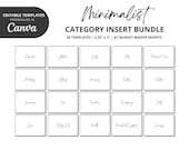 A7 Budget Binder Inserts: Minimalist Cash Envelope Template (Digital Download)