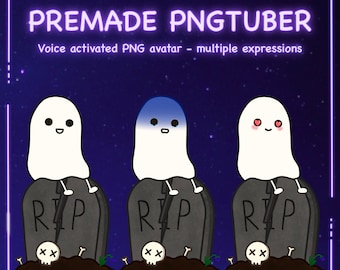 Premade PNG-Tuber - Ghost Boy [ PNGTuber, VTuber, Discord Reactive Image - Avatar / Model For Stream, Livestreaming, Twitch, Youtube, OBS ]