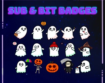 Ghost Sub Badges / Bit Badges / Emotes for Twitch, Youtube and Discord