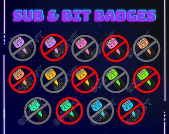 Batteries Not Incuded Sub Badges / Bit Badges / Emotes for Twitch, Youtube and Discord