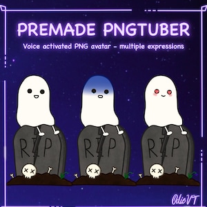 Vorgefertigte PNG-Tuber - Ghost Boy [ PNGTuber, VTuber, Discord Reaktives Bild - Avatar / Modell für Stream, Livestreaming, Twitch, Youtube, OBS ]