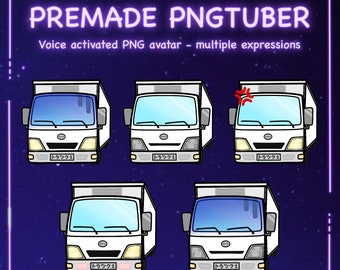 Premade PNG-Tuber - Truck-kun [ PNGTuber, VTuber, Discord Reactive Image - Avatar / Model For Stream, Livestreaming, Twitch, Youtube, OBS ]