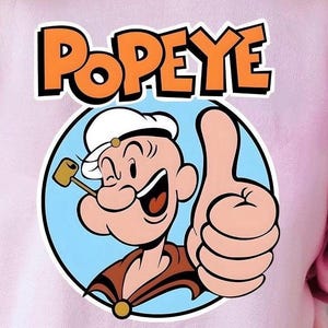 Diseño PNG de Popeye, estilo retro de los años 90, dibujos animados en 3D, diseño de sublimación, regalo de camiseta vintage para él, camiseta vintage de Popeye para niños, regalo único de Popeye