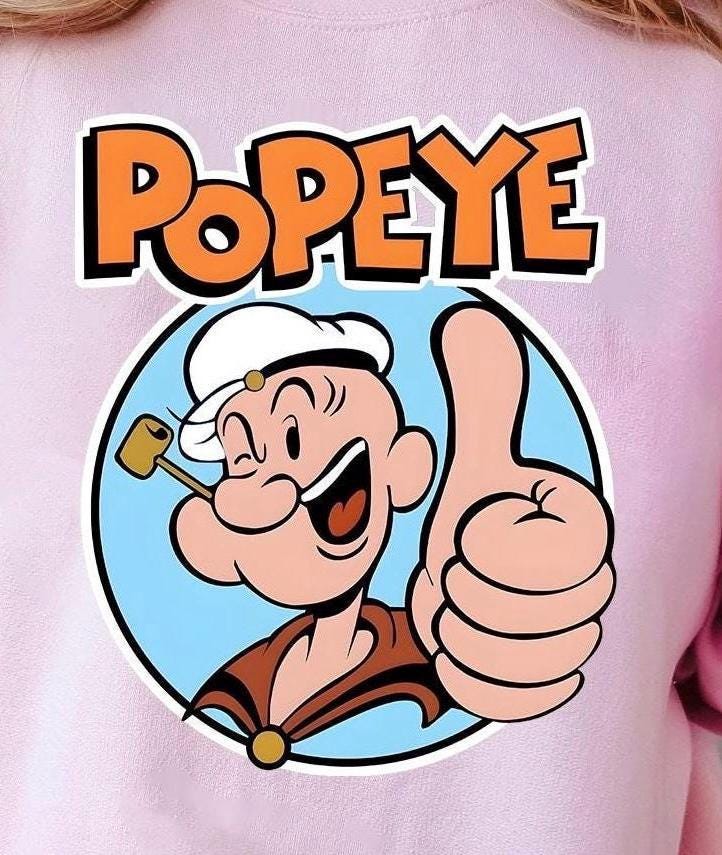 Vintage 90s popeye t-shirt - Gem