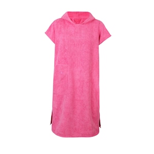 Children&#39;s towel poncho - surf poncho / kids towel poncho / bath poncho / pink, size L