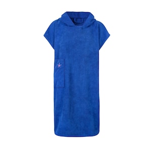 Children&#39;s Towel Poncho - Surf Poncho / Kids towel Poncho / Bath Poncho / Blue Size L